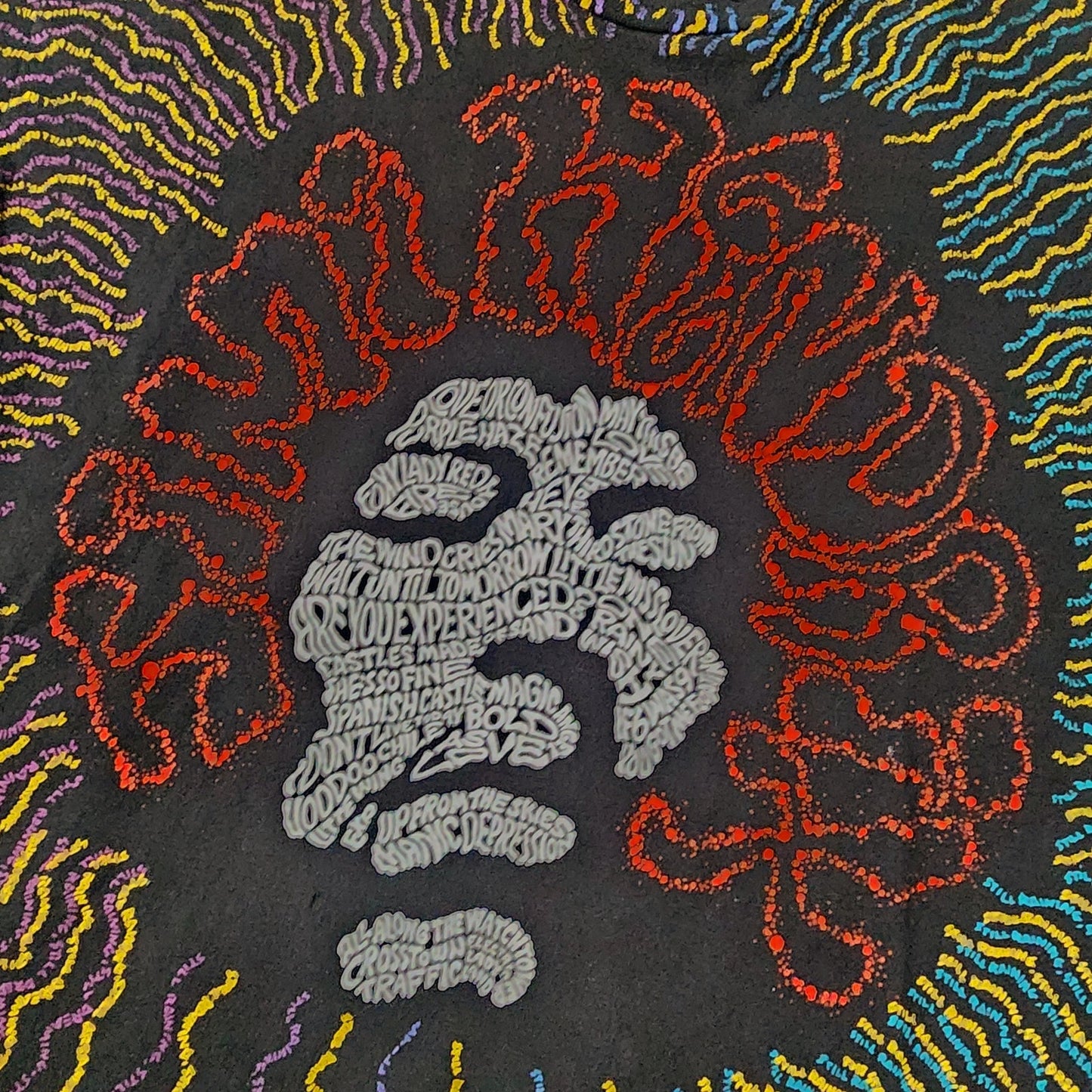 Vintage 1990s Jimi Hendrix Winterland Mosquito Head All Over Print