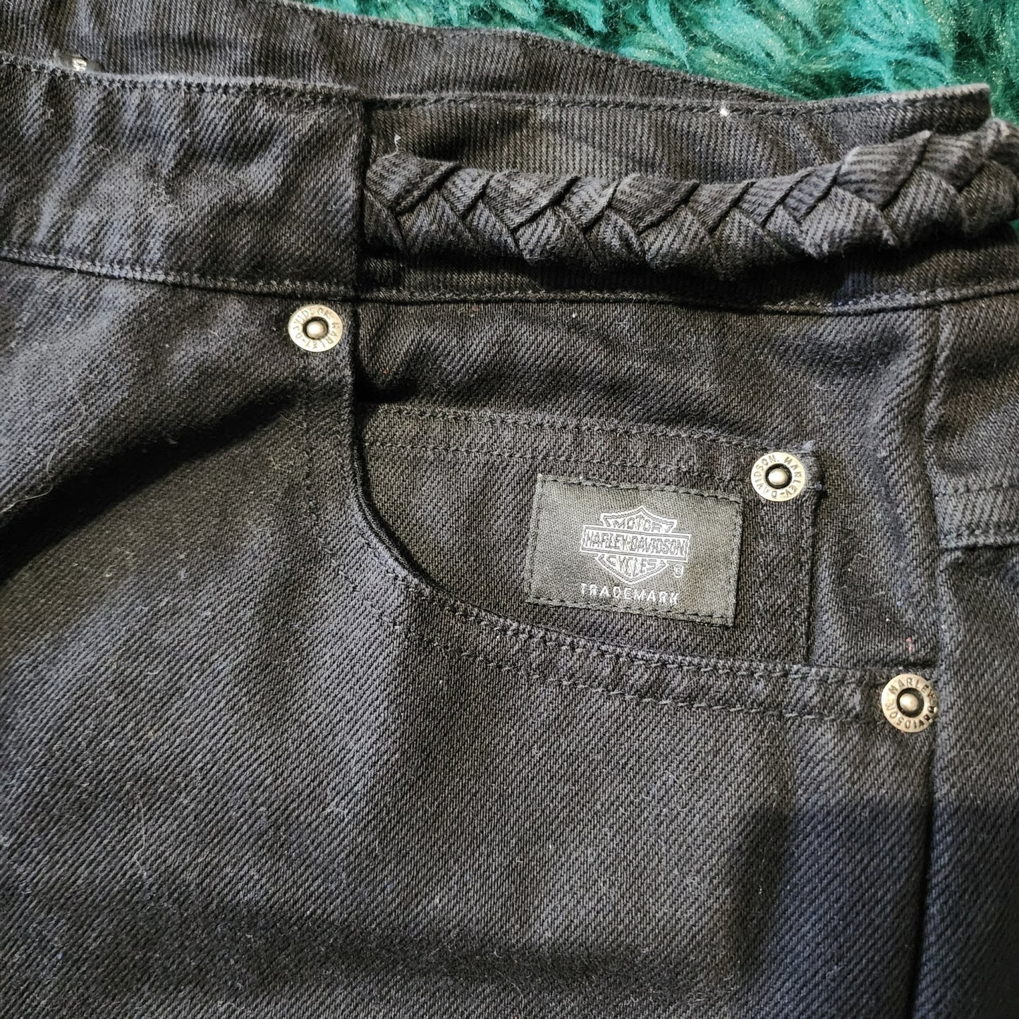 ποΈ Harley-Davidson Black Denim Shorts ποΈ