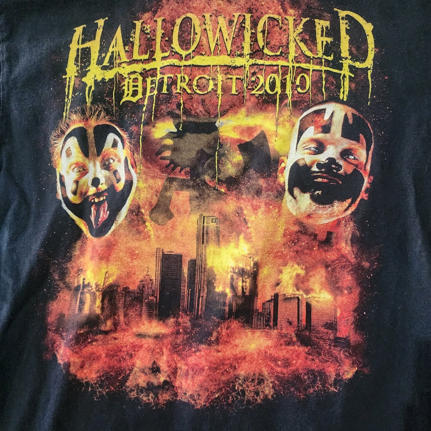 Vintage 2010 Insane Clown Posse Hallowicked Detroit Concert Tee Rare Medium
