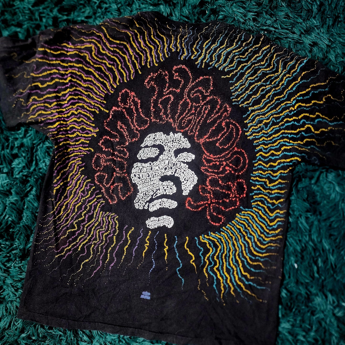 Vintage 1990s Jimi Hendrix Winterland Mosquito Head All Over Print
