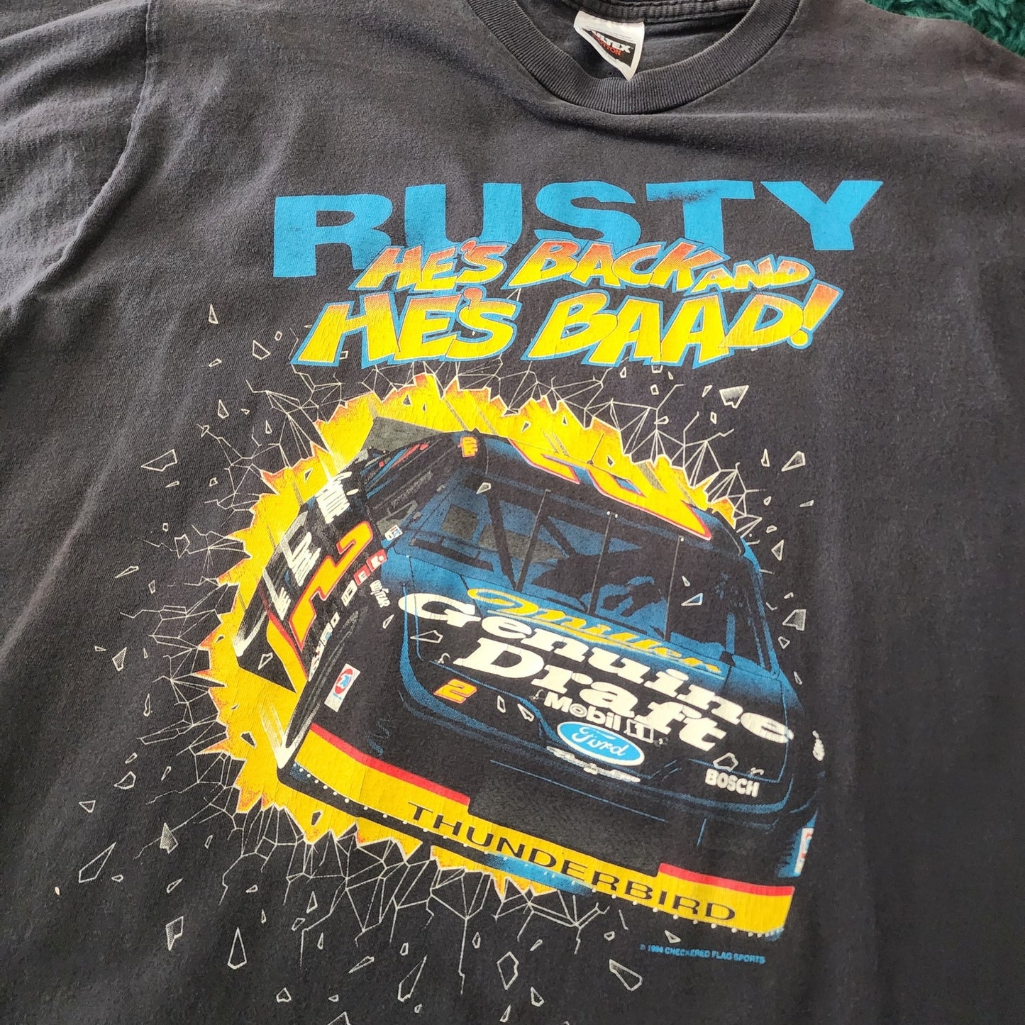 Vintage 1994 Rusty Wallace NASCAR Tee – Size XL (22 x 30)