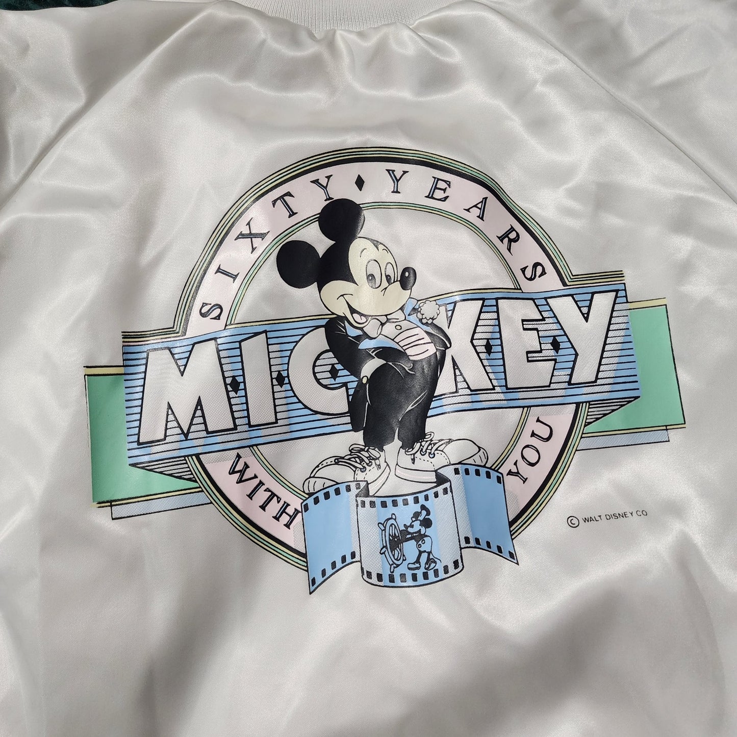 🧥 VTG Chalk Line Mickey Mouse Bomber 🐭✨