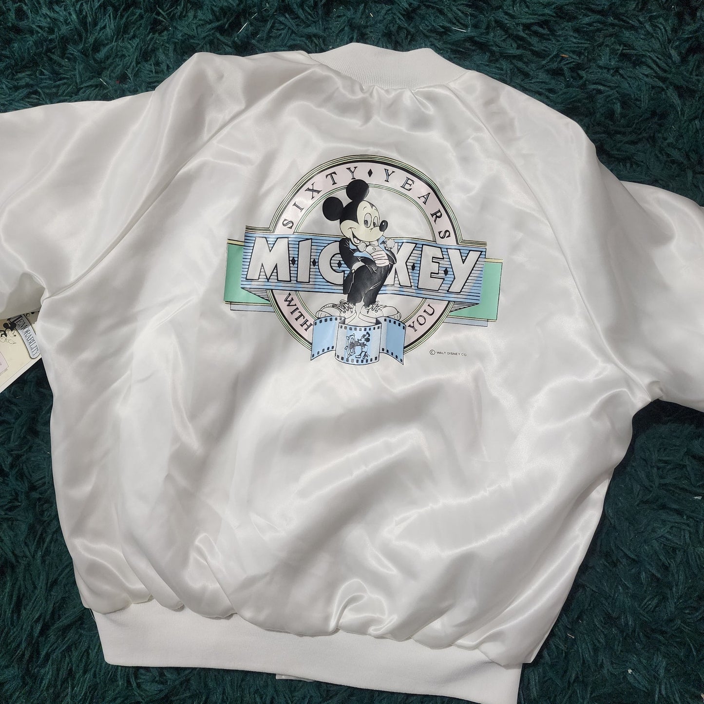 🧥 VTG Chalk Line Mickey Mouse Bomber 🐭✨
