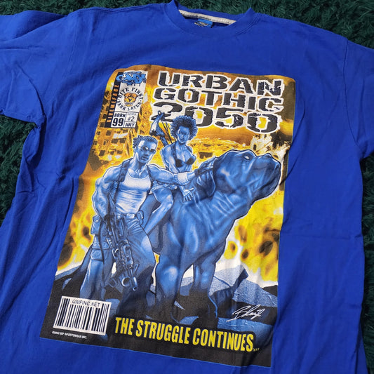 🔥 Vintage Y2K Give Me Face URBAN GOTHIC 2050 Graphic Tee 🔥