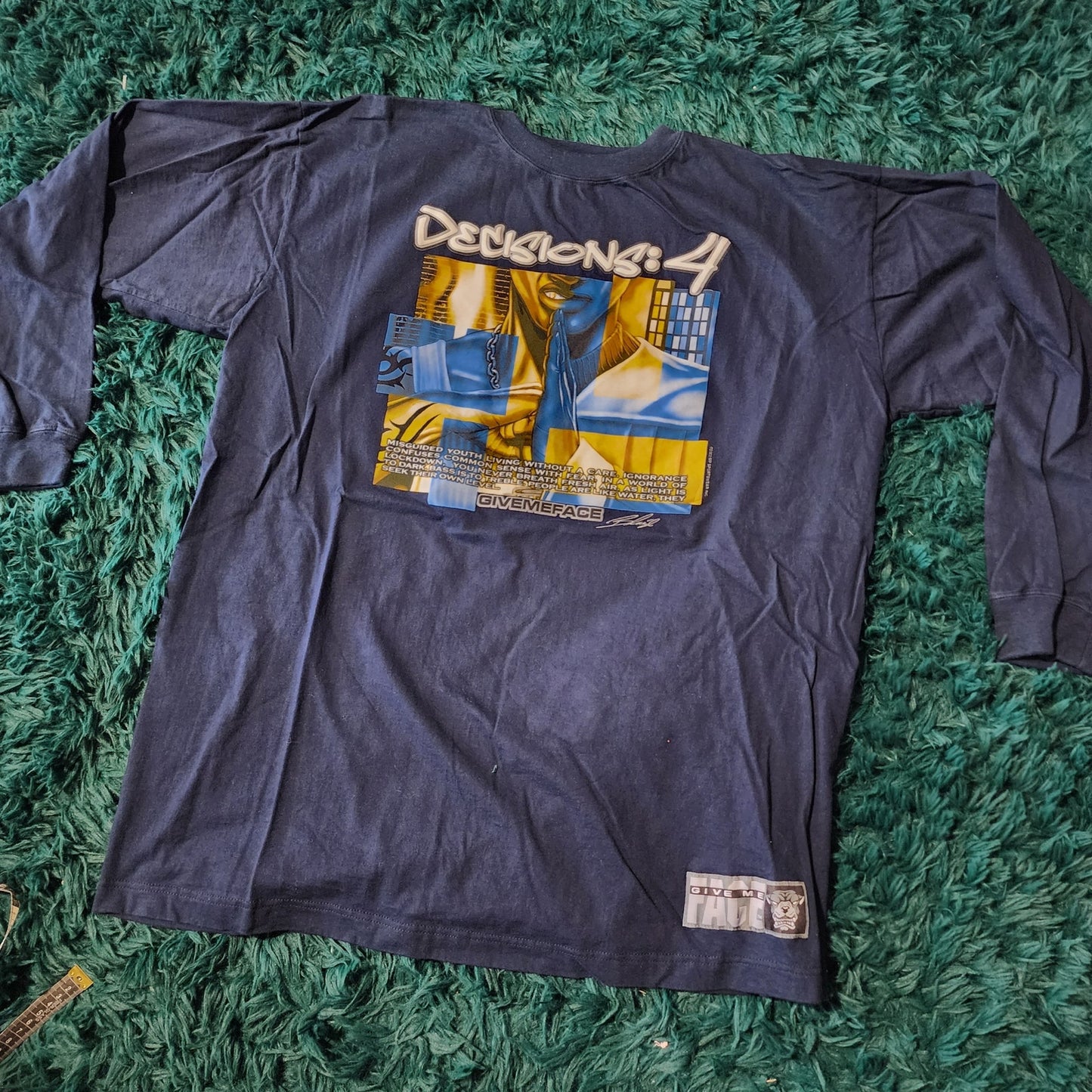 🔵 Vintage Give Me Face “Decisions: 4” Long Sleeve 🔵