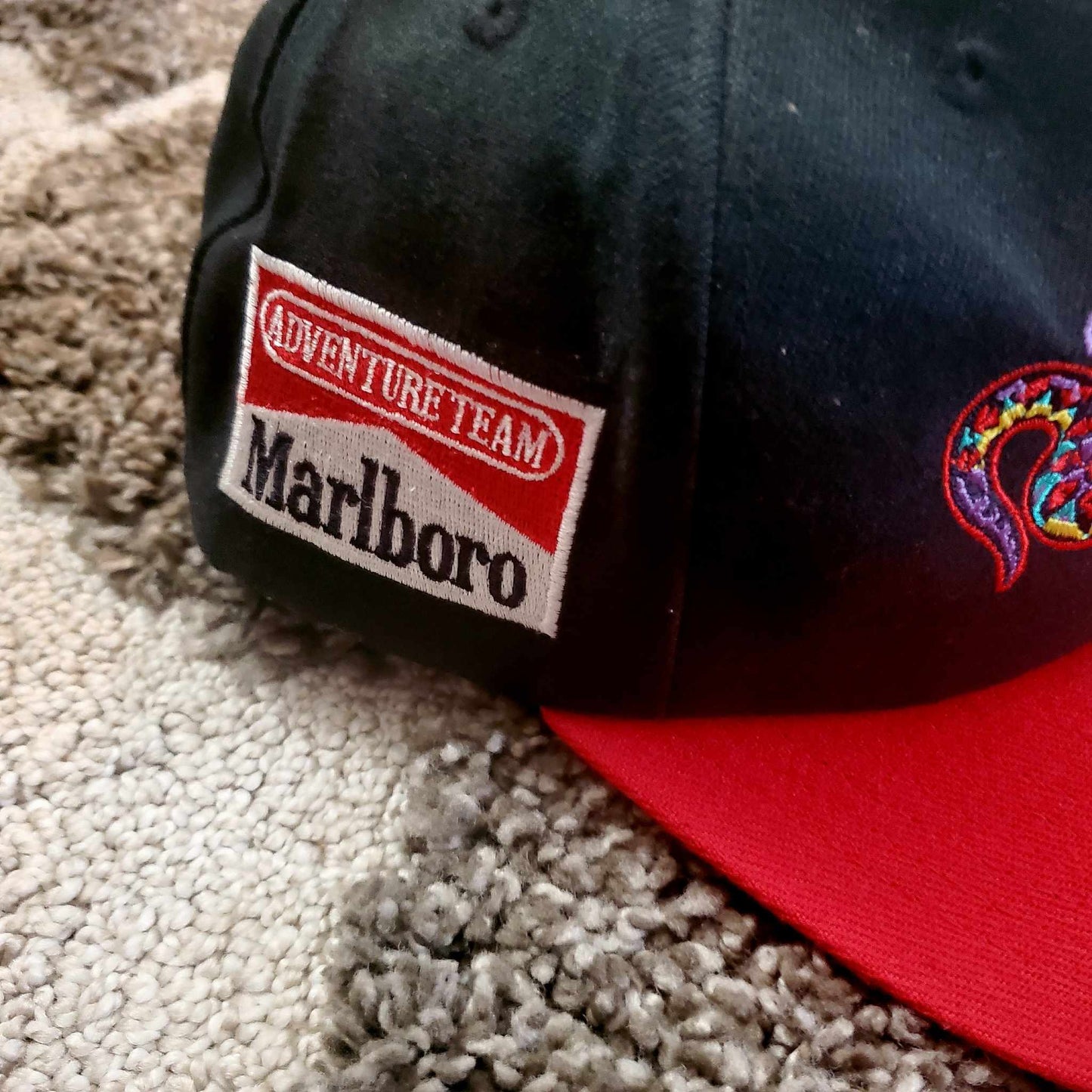 (OS) VTG Marlboro Snake Pass Hat (Leather Strap)