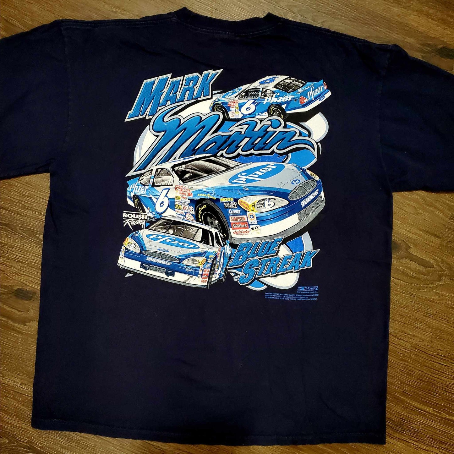 (XXL) Vtg Mark Martin Pfizer Nascar T-Shirt