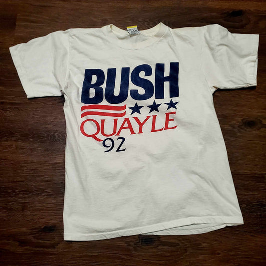 (M) Vtg '92 Bush/Quayle Election T-Shirt