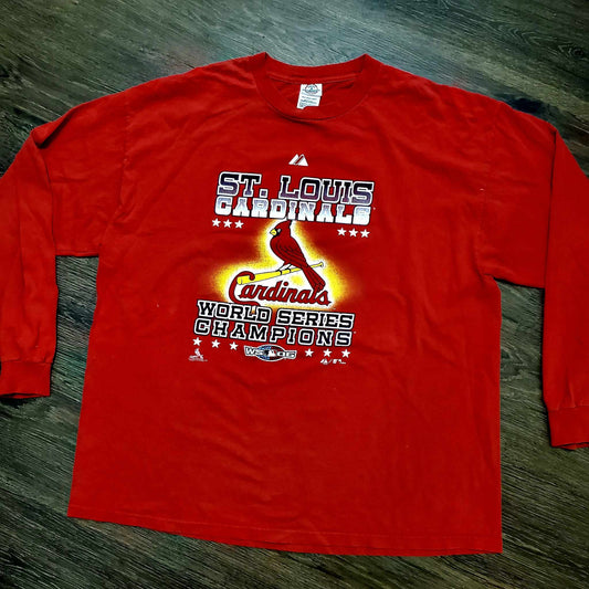 (XXL) Vtg St. Louis Cardinals World Series Champions Longsleeve T-Shirt