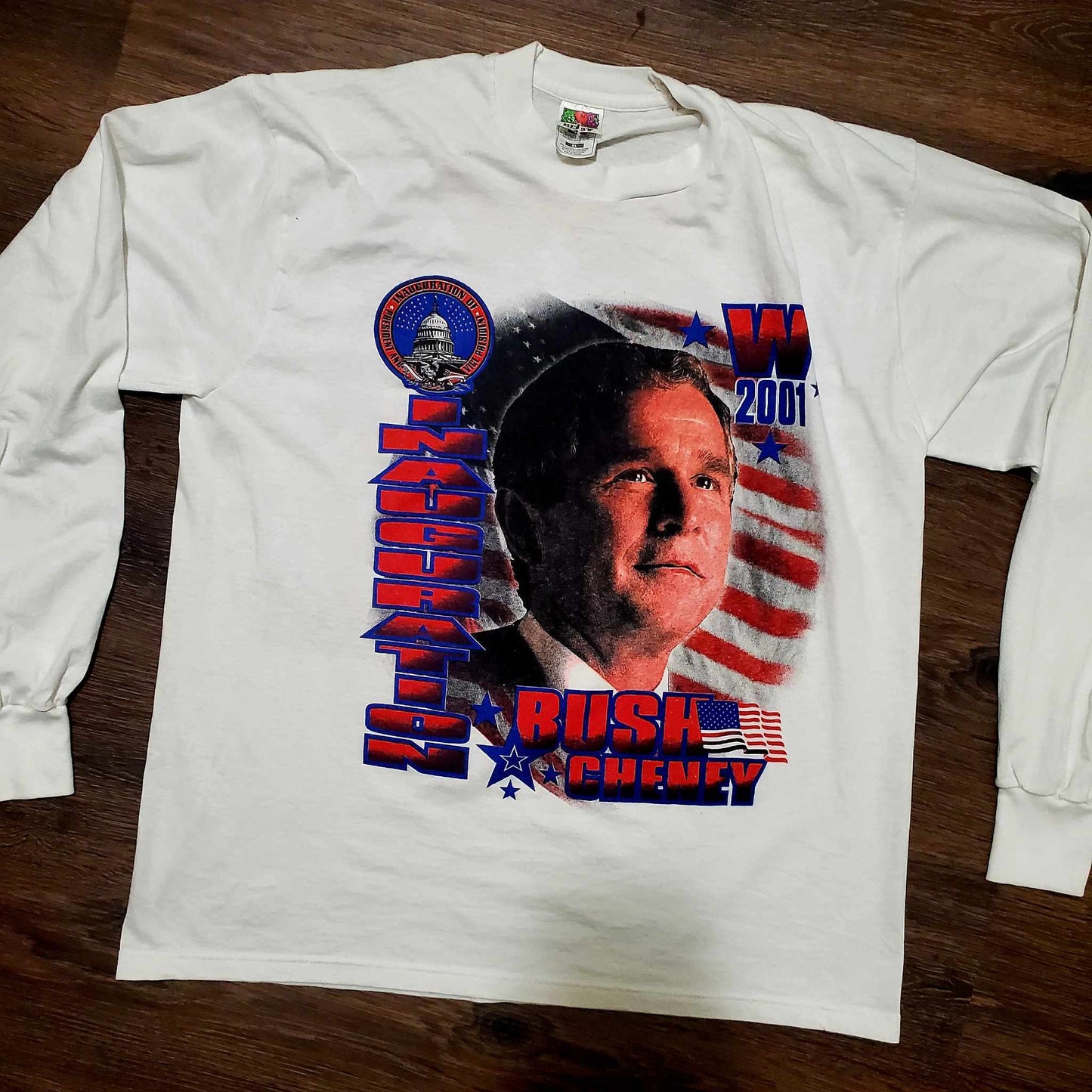 (XL) Vtg '01 George W. Bush Inauguration Longsleeve T-Shirt