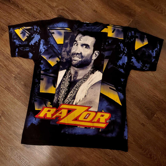 (XL) Vtg Razor Ramon AOP / RARE