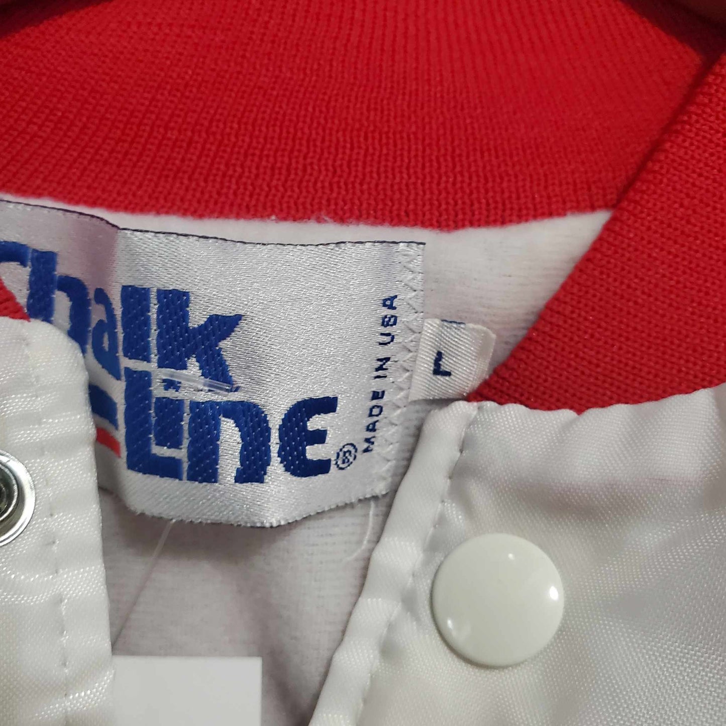 (L) Vtg Michael Jordan / Bulls Chalk Line Satin Jacket