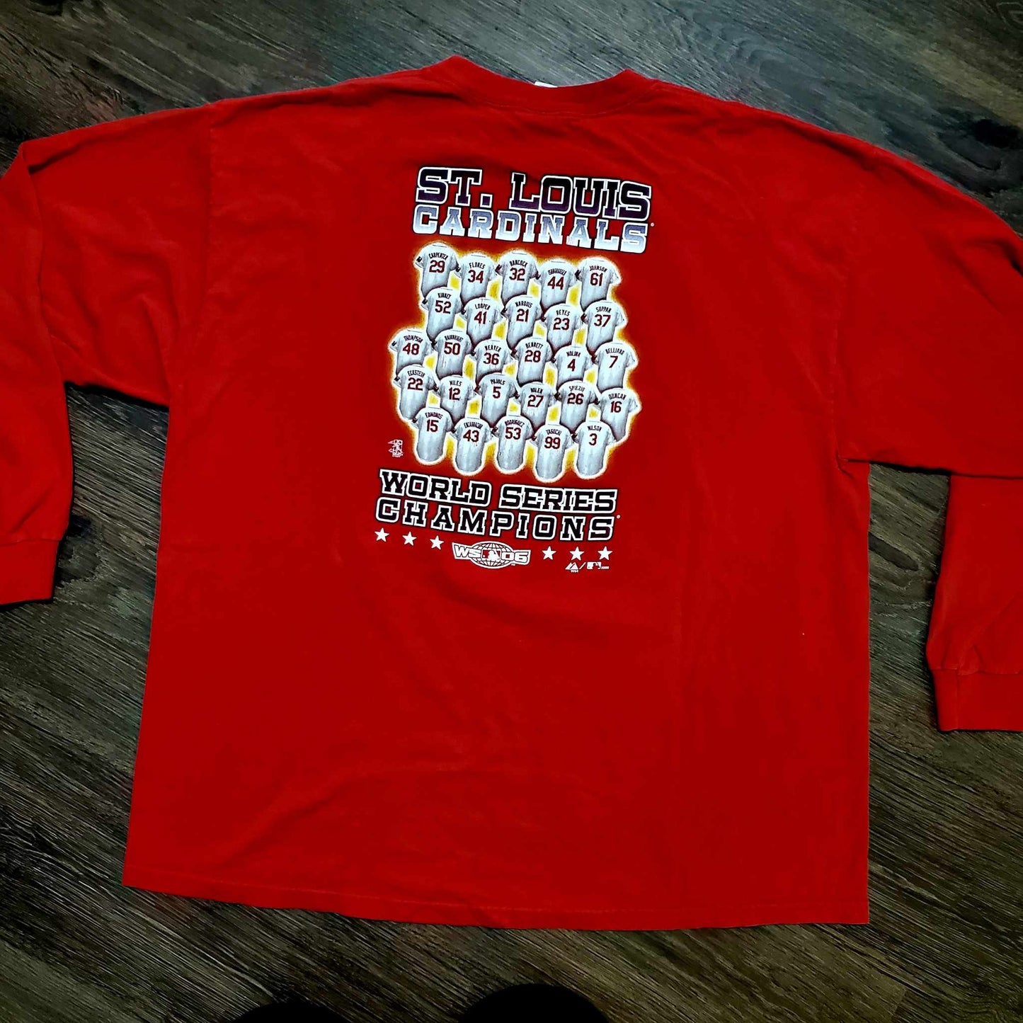 (XXL) Vtg St. Louis Cardinals World Series Champions Longsleeve T-Shirt