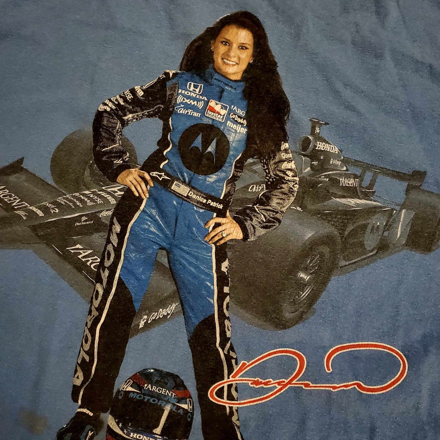 (L) Vtg Danica Patrick Indy Car T-Shirt