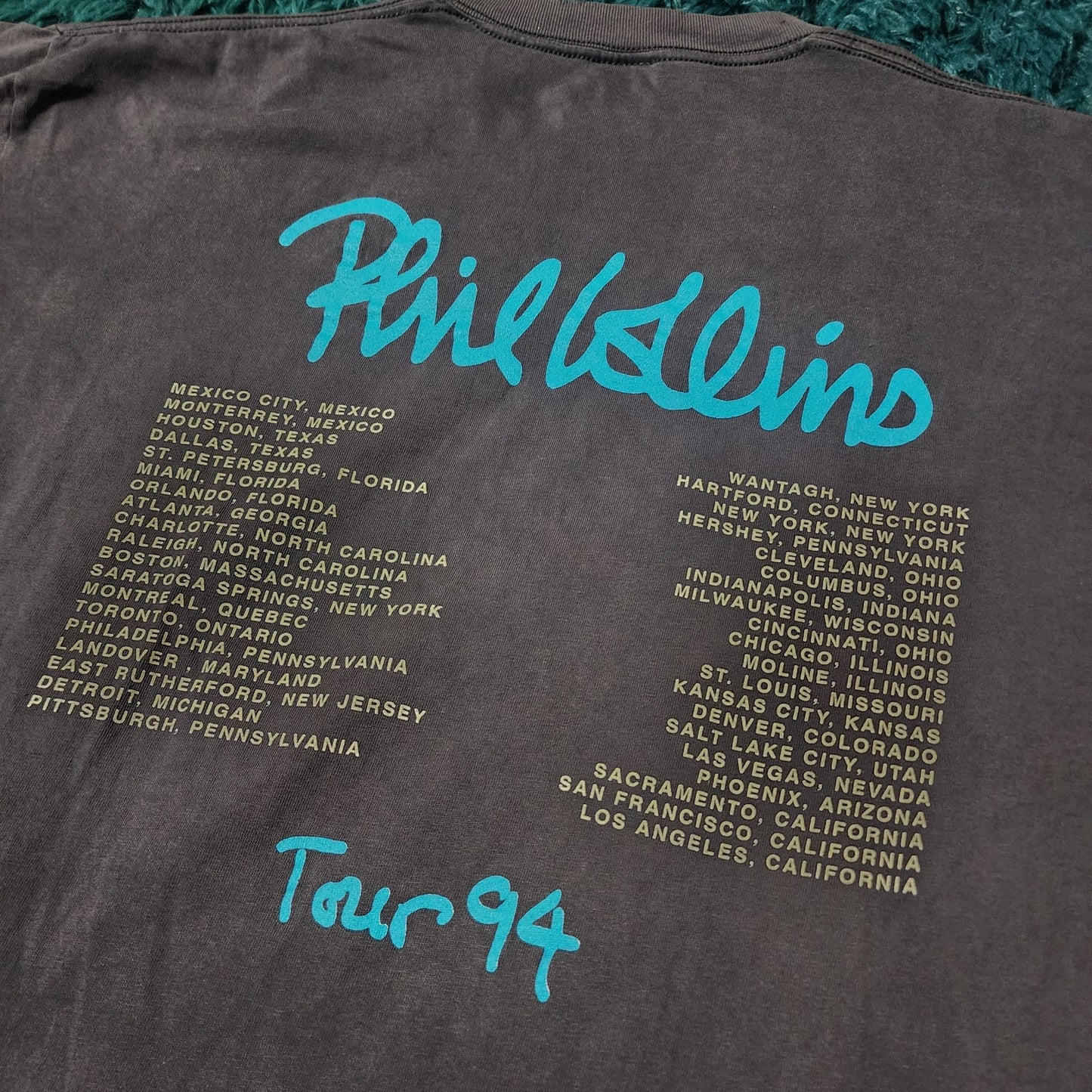 Vintage 1994 Phil Collins Both Sides Tour Tee Brockum Tag XL 23x28 Rare