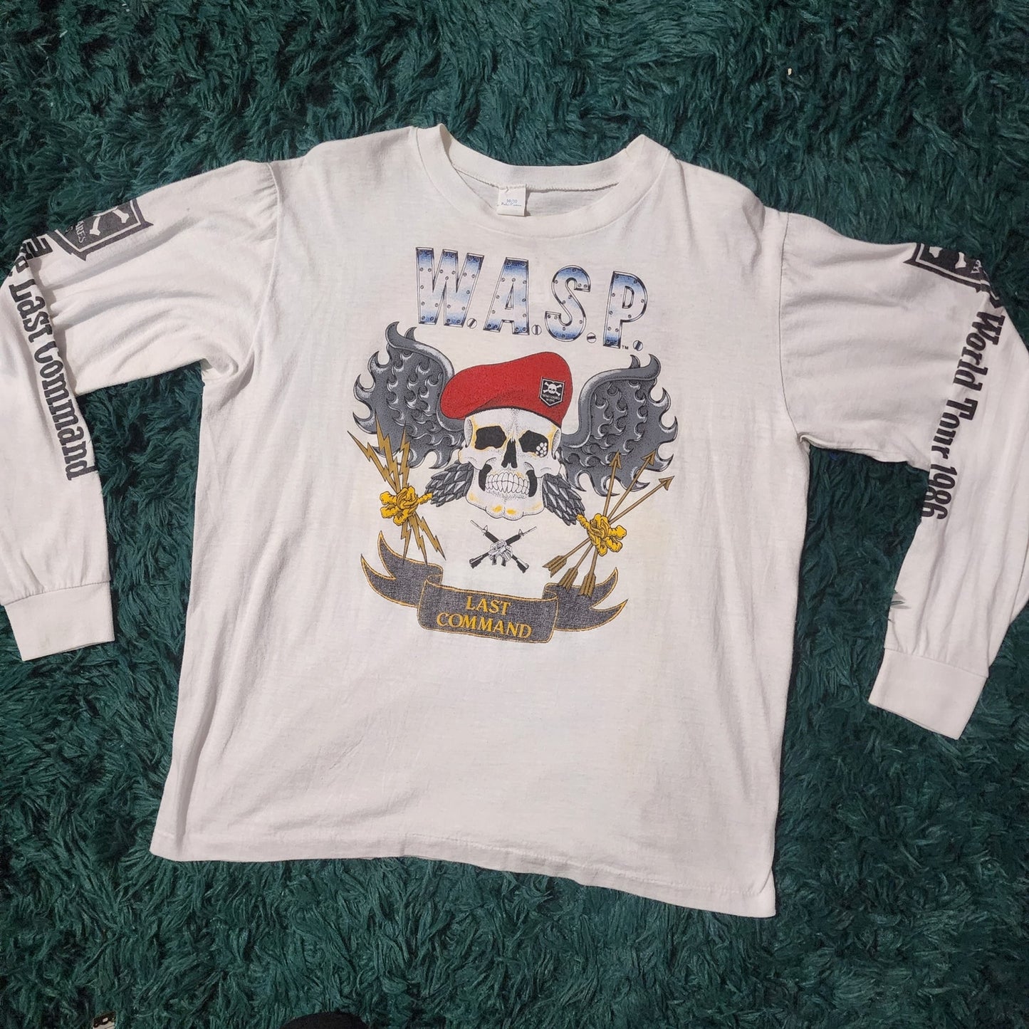 🔥 Vintage W.A.S.P. "The Last Command Tour 1986" Long Sleeve 🔥