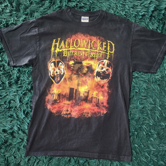 Vintage 2010 Insane Clown Posse Hallowicked Detroit Concert Tee Rare Medium