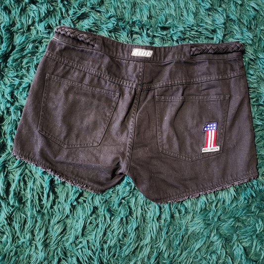🏍️ Harley-Davidson Black Denim Shorts 🏍️