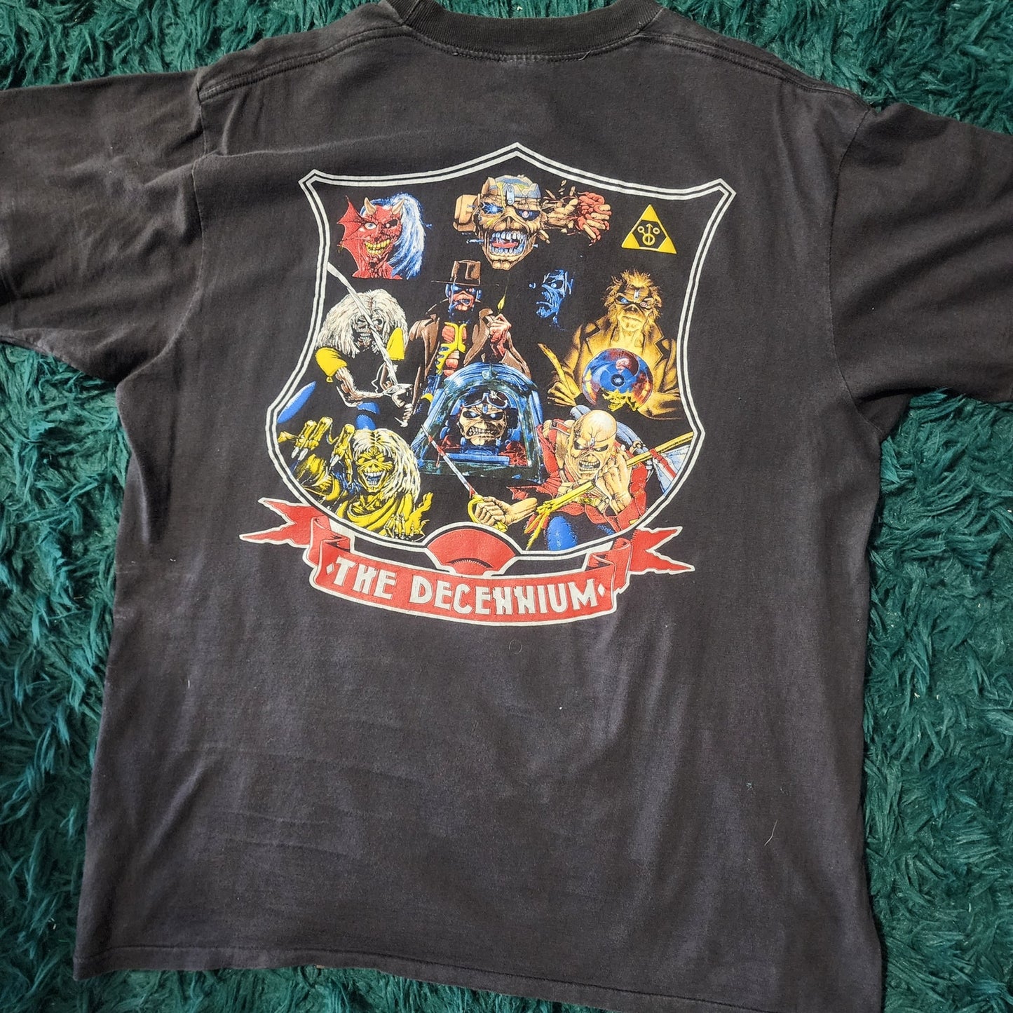 Vintage 1990 Iron Maiden First Ten Years Tour Shirt Eddie Graphic Tee 23x28