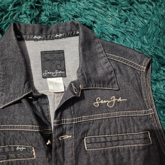 🔥 Vintage Sean John Sleeveless Denim Vest 🔥
