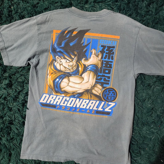 Vintage 2002 Dragon Ball Z Goku Graphic Tee Anime Shirt Licensed FUNimation