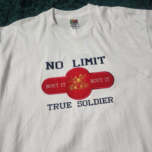 Vintage 90s No Limit Records Bout It Bout It True Soldier Rap Tee XL
