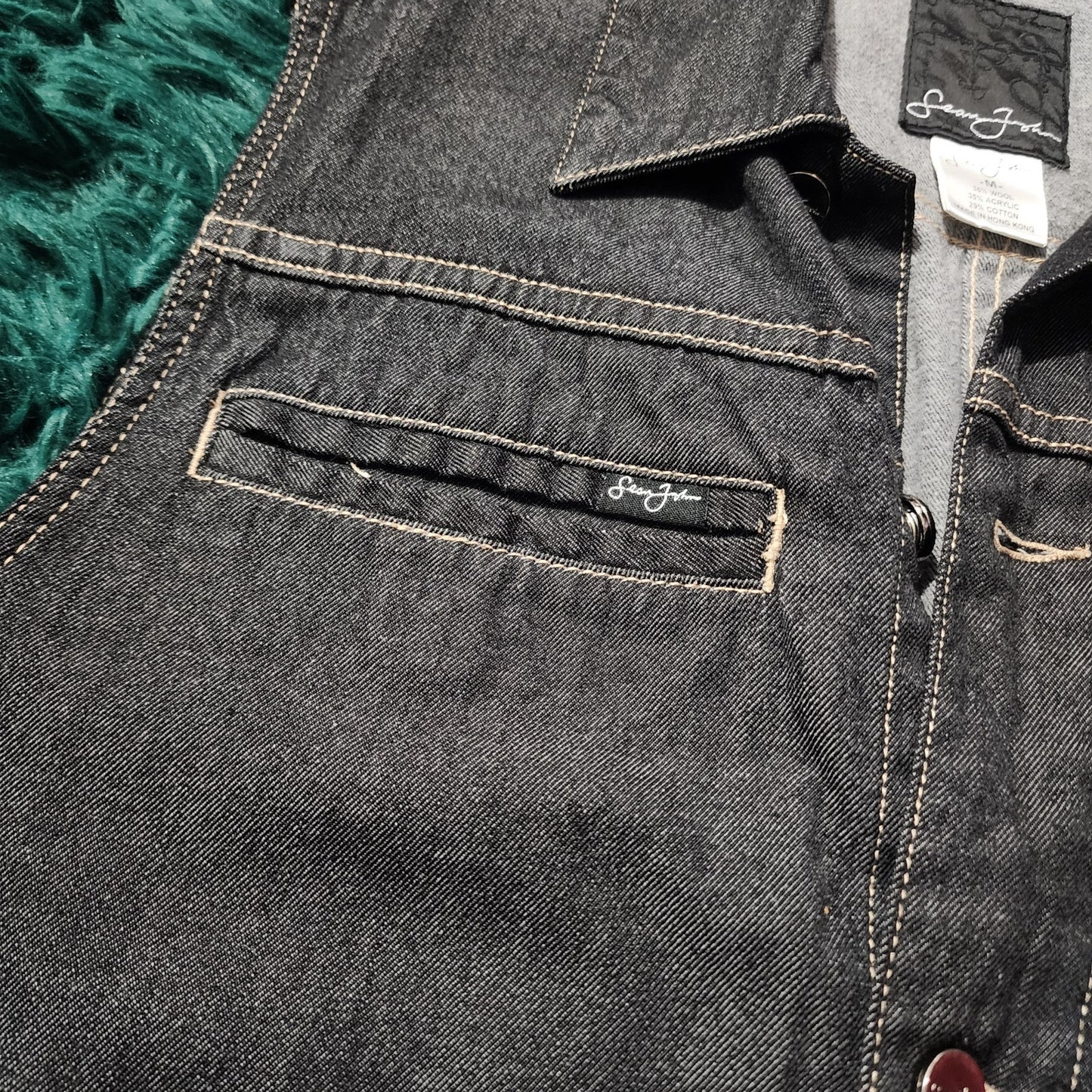 🔥 Vintage Sean John Sleeveless Denim Vest 🔥