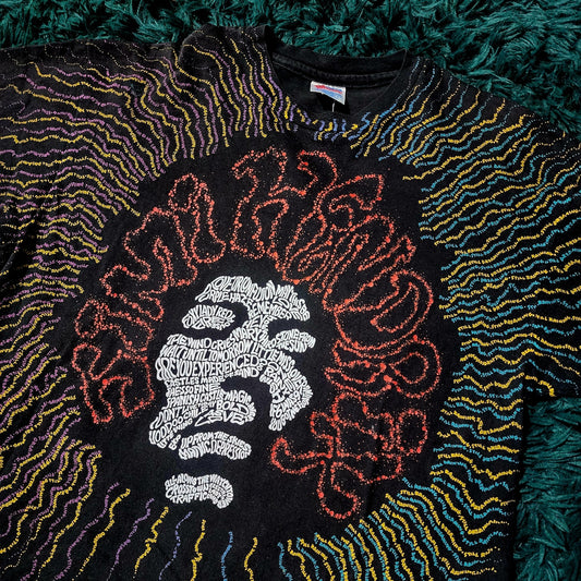 Vintage 1990s Jimi Hendrix Winterland Mosquito Head All Over Print