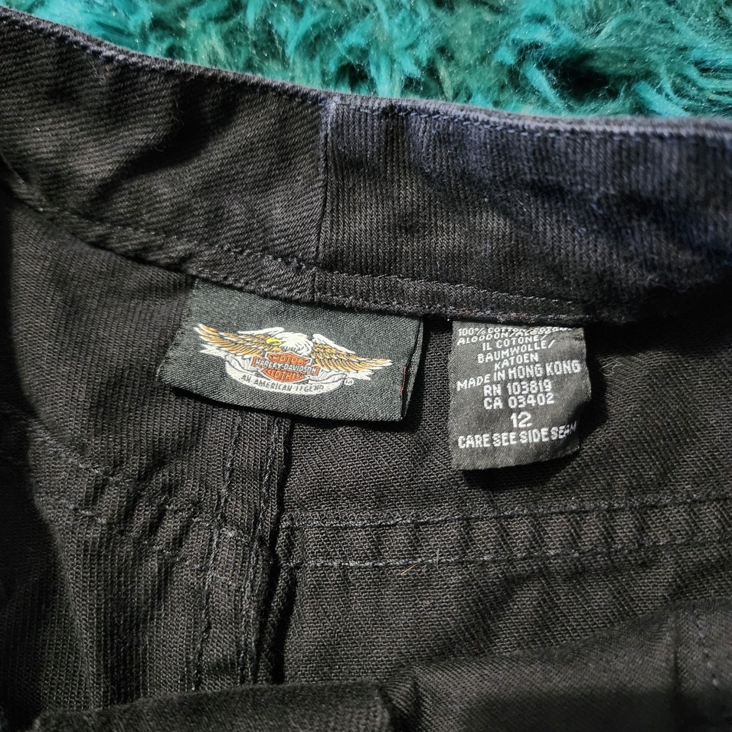 🏍️ Harley-Davidson Black Denim Shorts 🏍️
