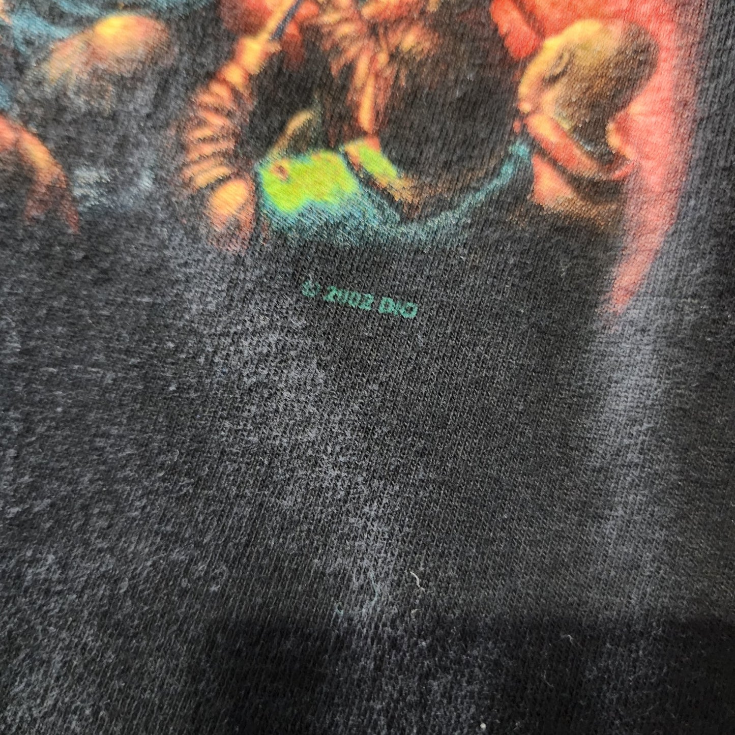 Vintage 2002 Dio Band Tee Dragon Graphic Metal Tour Shirt Black 26x30 XL