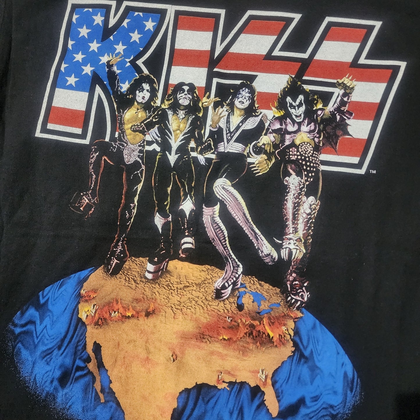 Vintage 1996 KISS Alive Worldwide Tour Tee Rosemont Horizon Concert 22x29